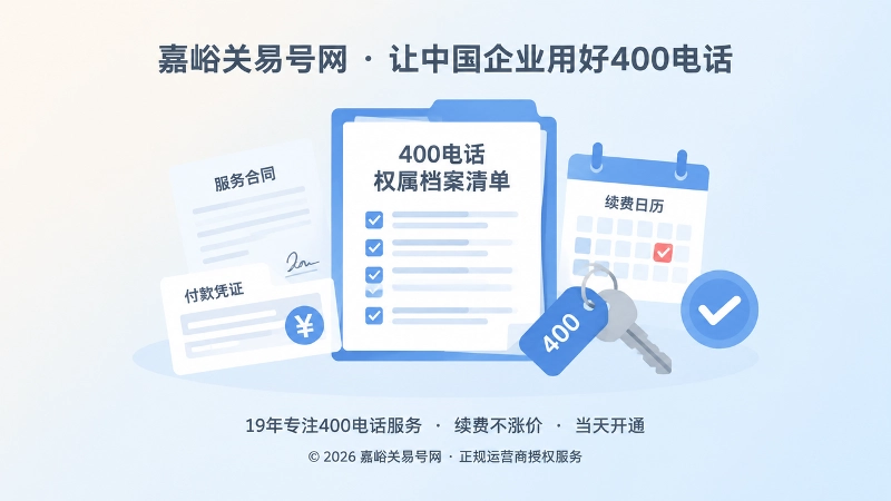 400电话权属档案清单示意图