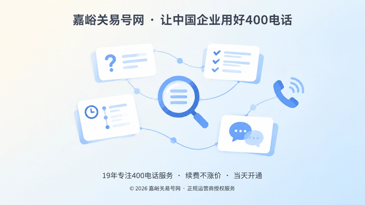 2026年嘉峪关400电话帮助中心建设：通信问题有据可查